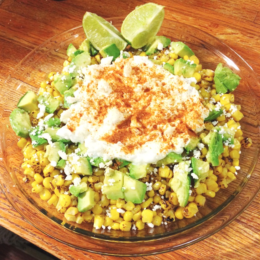 Esquites – Mexican Grilled Corn Salad with Avocado