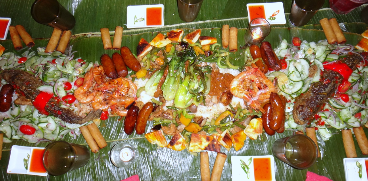 Kamayan Night At Jeepney An Epic Bare Handed Filipino Feast Indulgent Eats Dining Recipes Travel The food is on display on a giant banana leaf that covers the table. indulgent eats