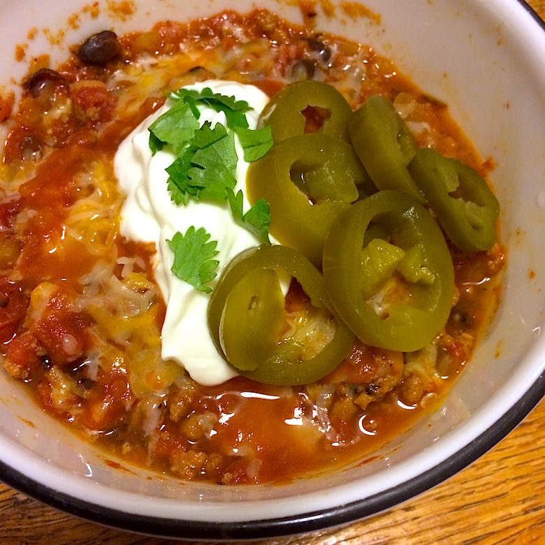 Simple Slow Cooker Turkey Chili