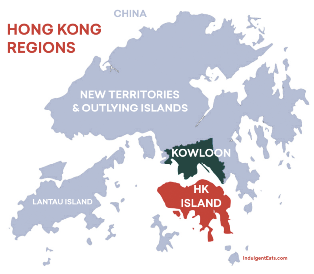 Map of Hong Kong Regions