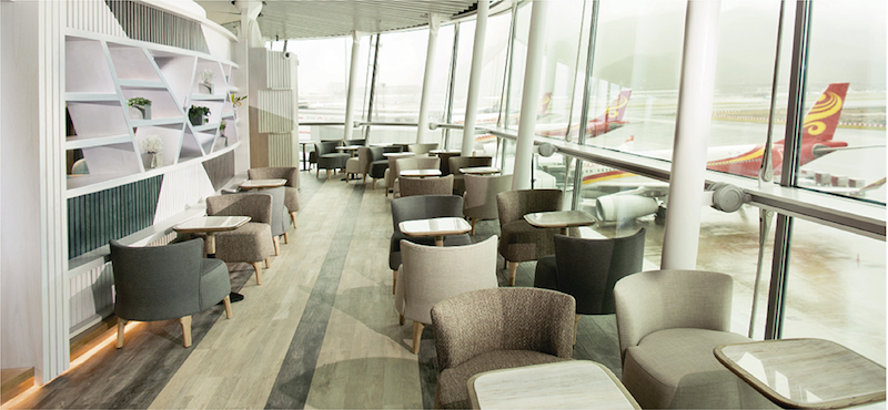 Hong Kong Airlines Business Class Review Club Autus Lounge Interior Window Seats - Photo via Hong Kong Airlines