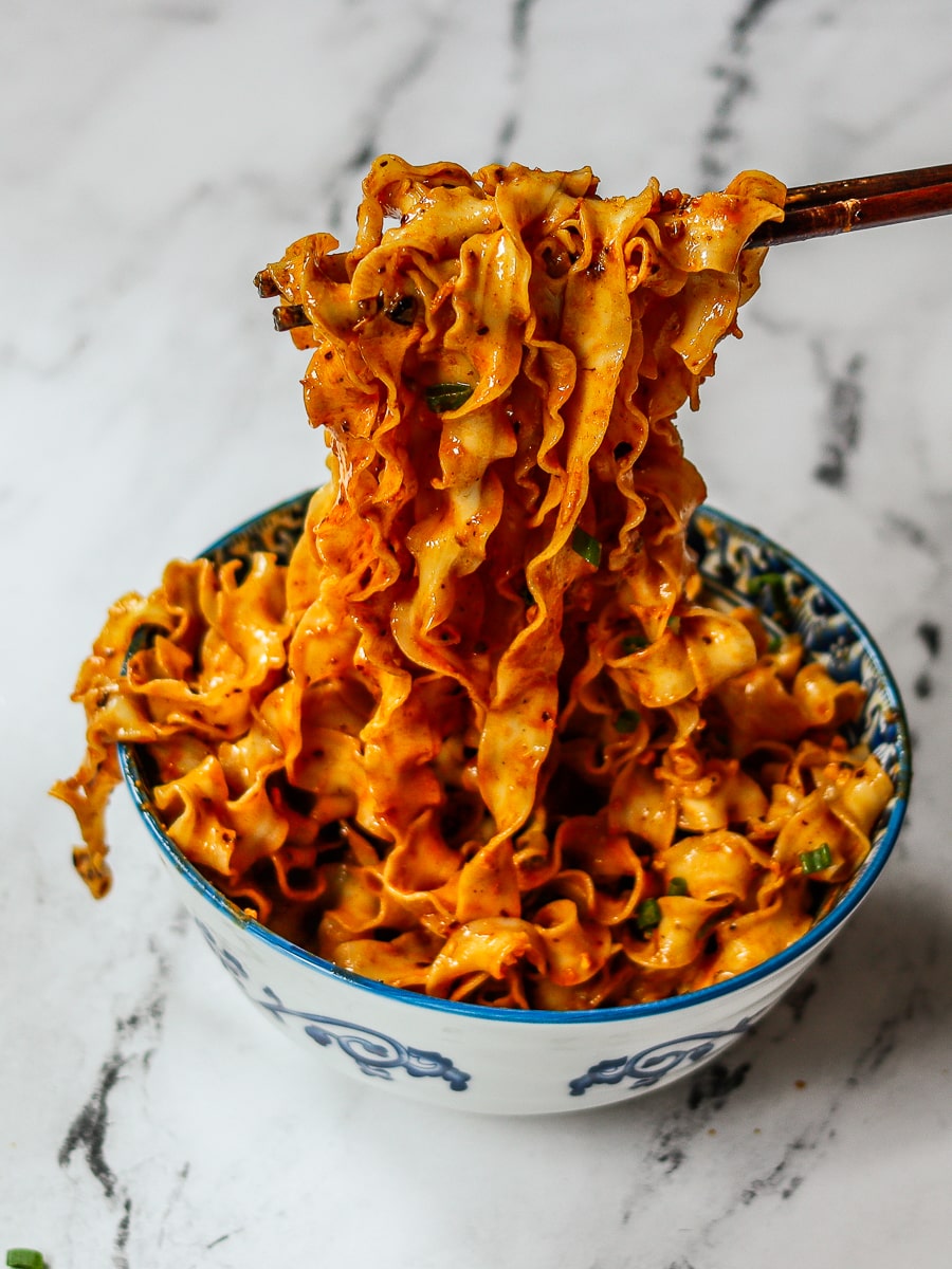 Spicy Peanut Noodles with Fried Garlic & Chili Oil Recipe Noodle Lift