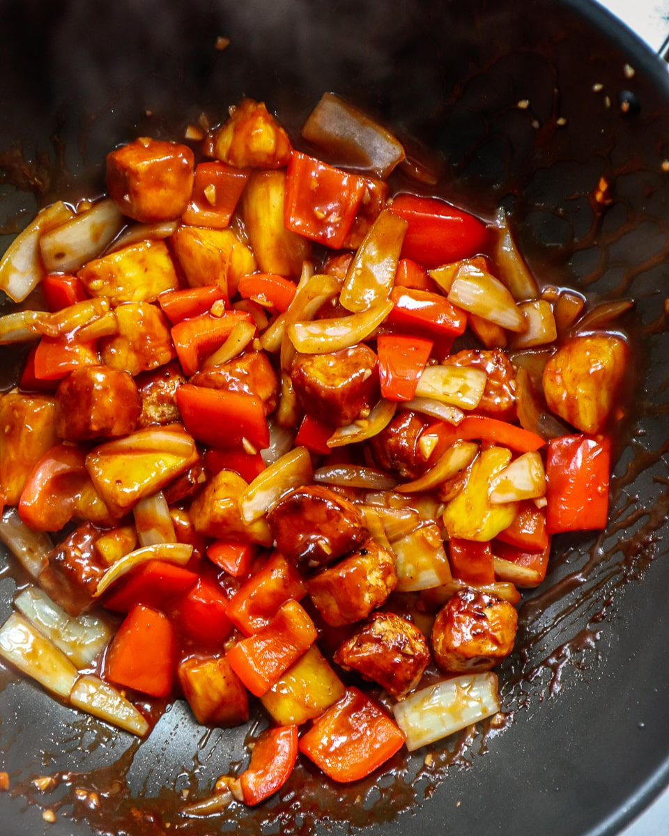 Add Sauce - Vegan Sweet and Sour Tofu with Fly by Jing Chili Oil Air Fryer Tofu Recipe