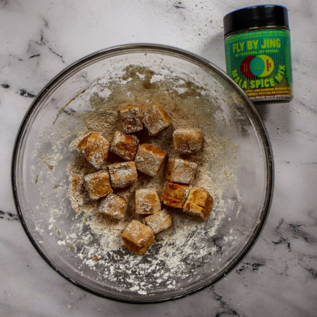 Vegan Sweet and Sour Tofu with Fly by Jing Chili Oil Air Fryer Tofu Recipe