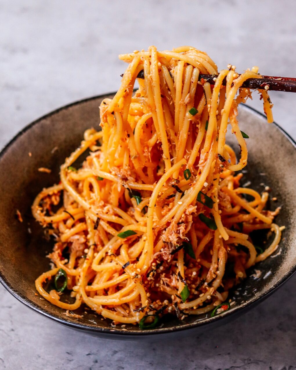 Spicy Crab Miso Spaghetti with Fly by Jing Sichuan Chili Crisp Recipe Noodles