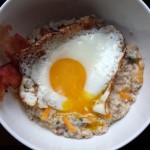 Bacon Egg and Cheddar Savory Breakfast Oats