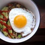 Quinoa Fried Rice with Fried Egg and Avocado