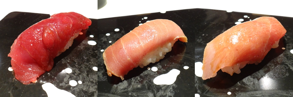 Sushi Nakazawa Review - Tuna Belly, Medium Fatty Tuna Belly, Fatty Tuna Belly Toro