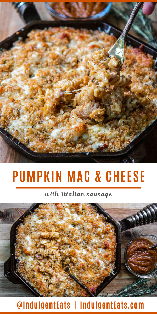 Pumpkin Mac & Cheese Italian Sausage Recipe Pin
