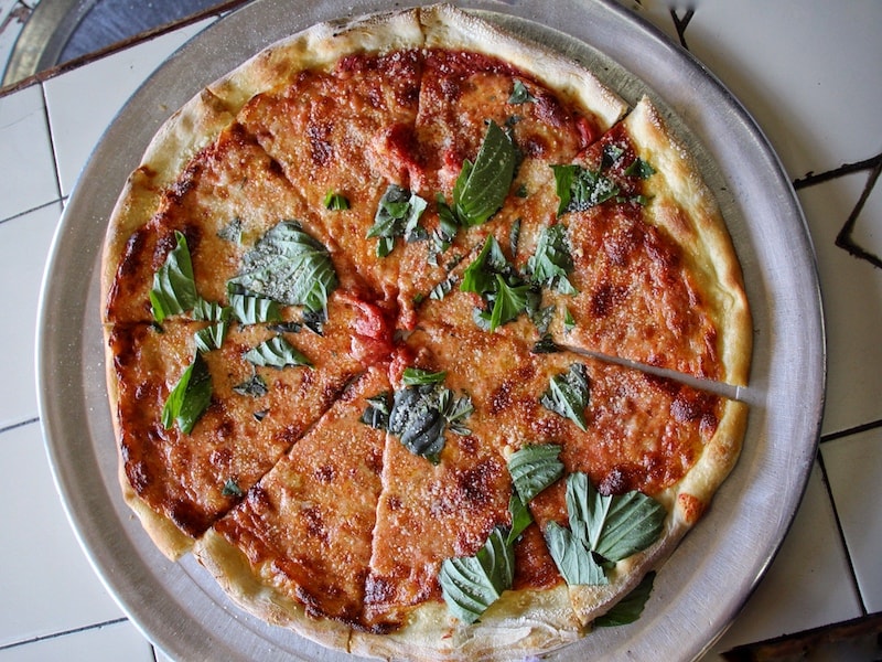 Best Pizza in NYC - Di Fara Pizza Round Pie - Photo by Indulgent Eats