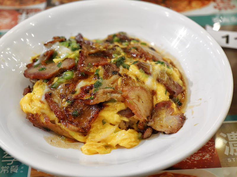 Where to Eat in Hong Kong - Cafe Seasons Scrambled Eggs with Char Siu Rice - Photo by Indulgent Eats