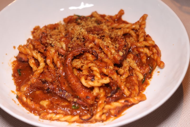 Best NYC Restaurants - Marea Fusilli with Red Wine Braised Octopus and Bone Marrow - Photo by Indulgent Eats