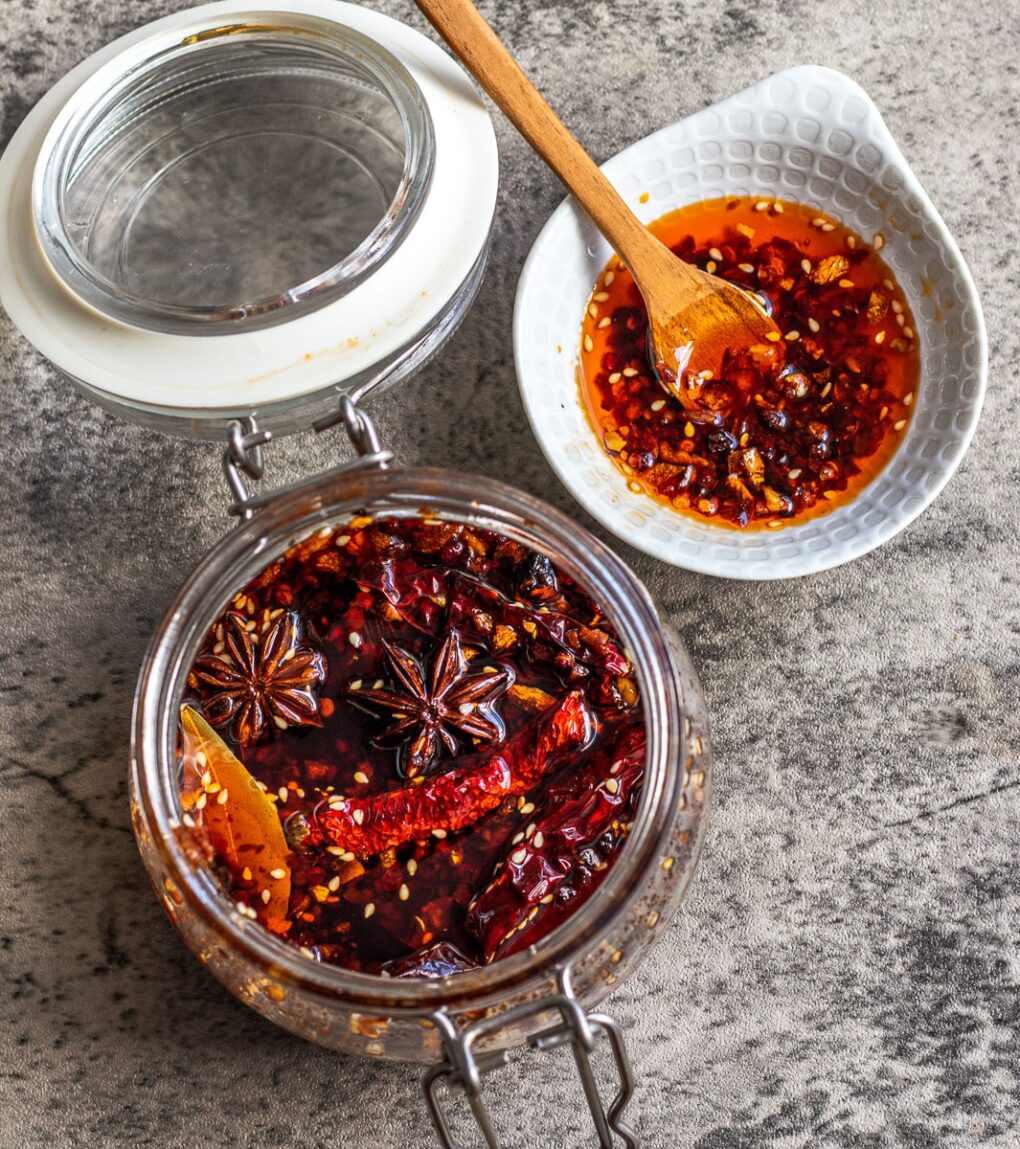 Sichuan Chili Crisp Oil from Indulgent Eats at Home