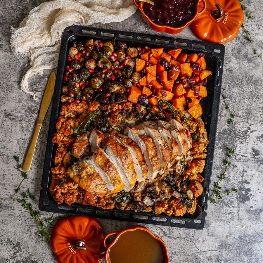 Sheet Pan Thanksgiving Dinner - Damn Delicious