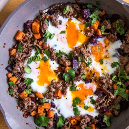 Sweet Potato Hash with Chipotle Beef and Green Chili