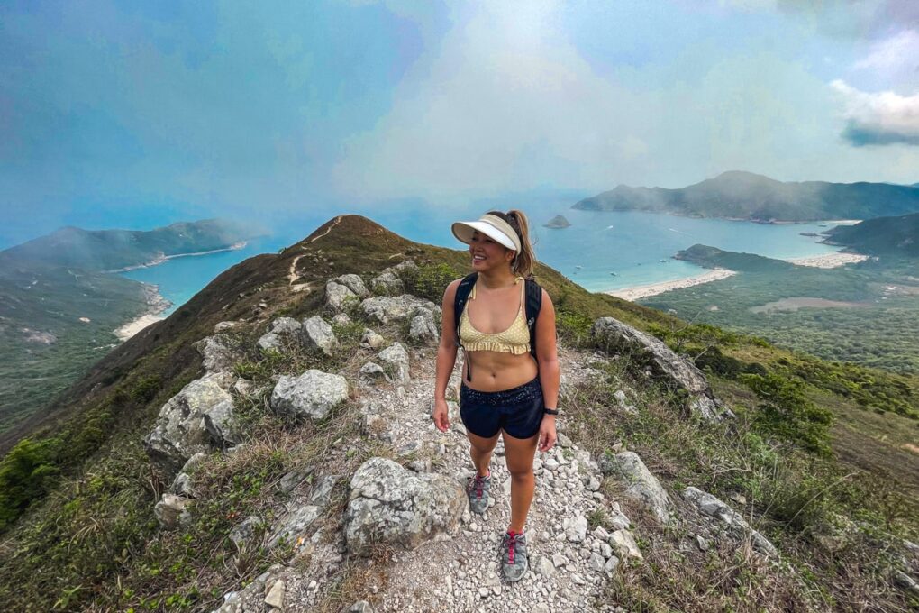 Sharp Peak Hike Jen with View