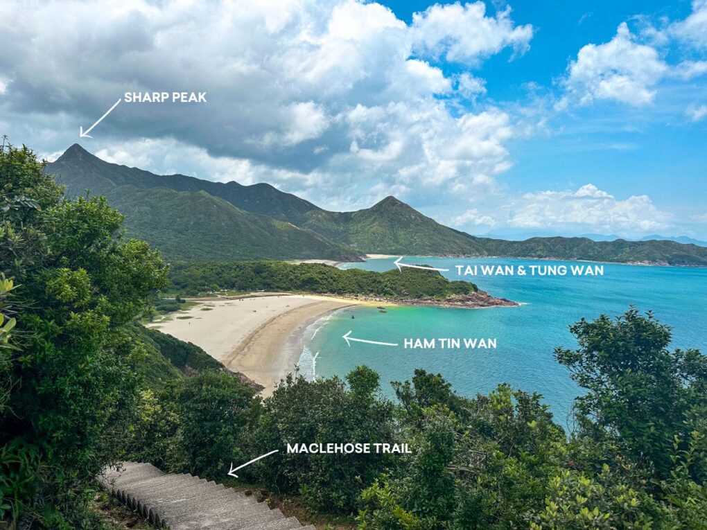 Tai Long Wan & Sharp Peak Labeled