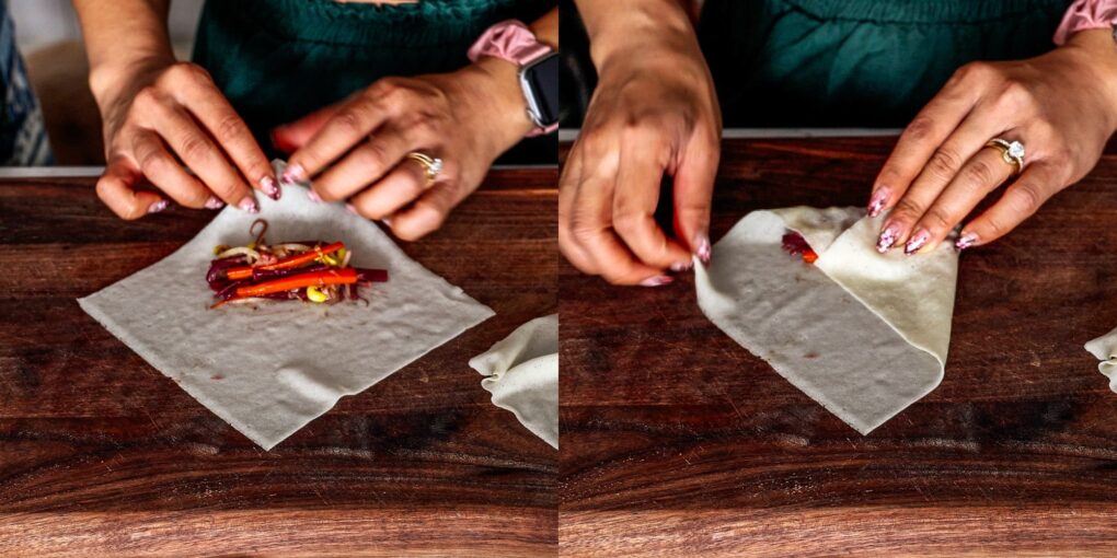 How to Wrap Lumpia – Lumpiang Gulay Recipe- Step 1-min